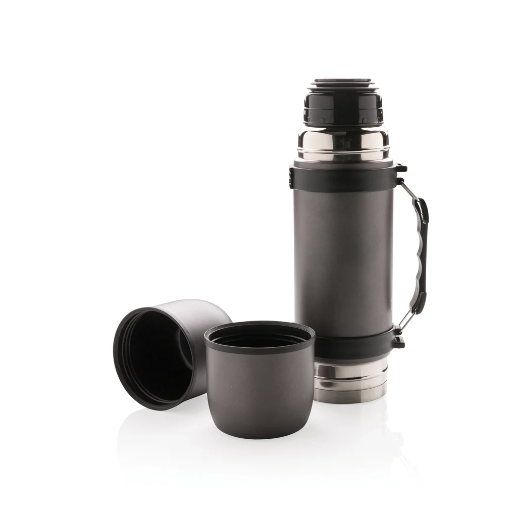 Hovedproduktbilde for Grå Swiss Peak Termoflaske 700 ml med 2 Kopper
