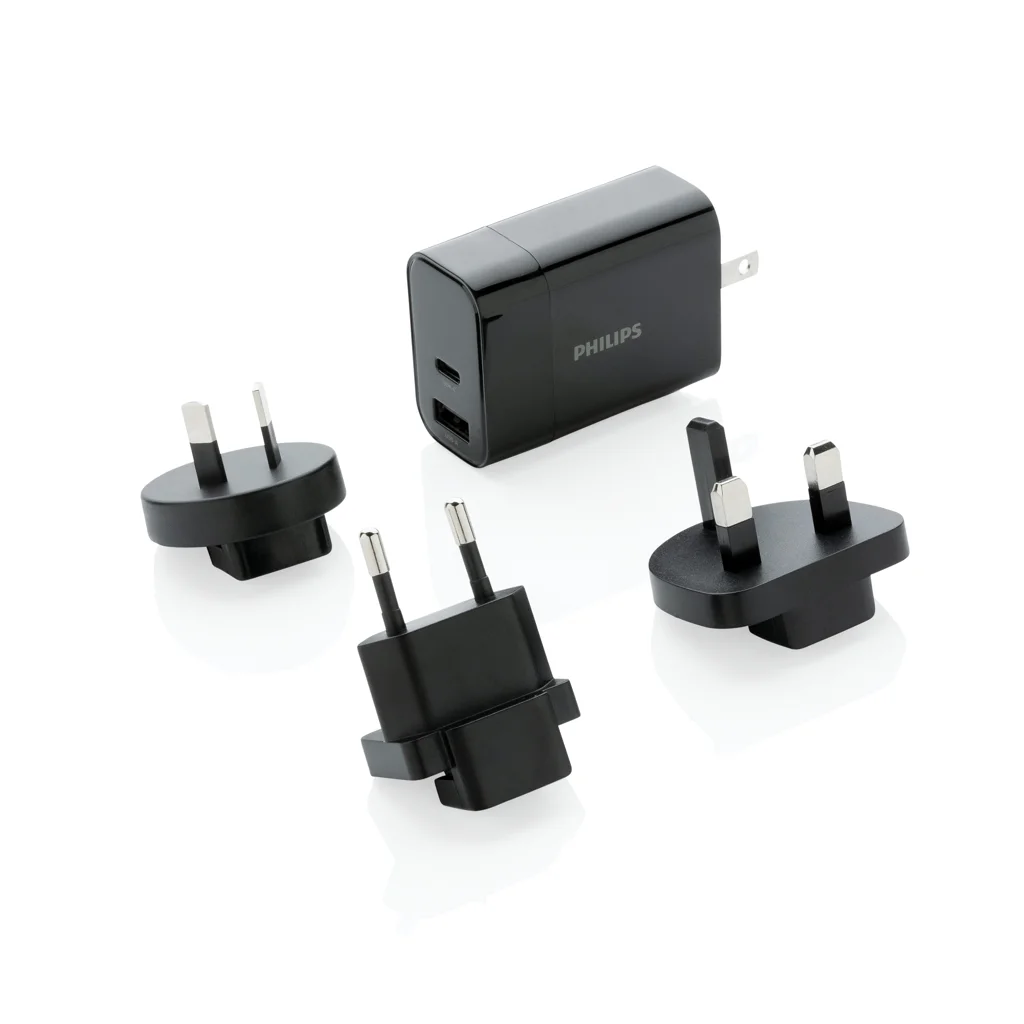 Hovedproduktbilde for Svart Philips 30W PD Reiselader