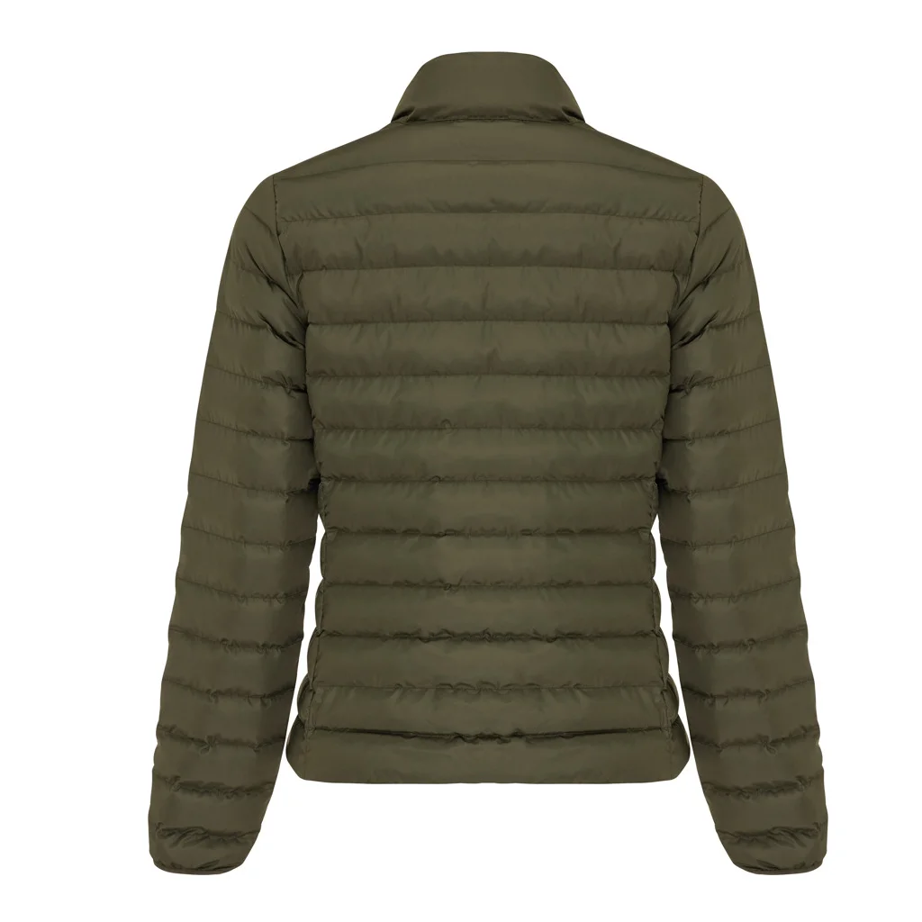 Hovedproduktbilde for Khaki iqoniq Maiko Resirkulert Polyester Vattert Jakke Dame