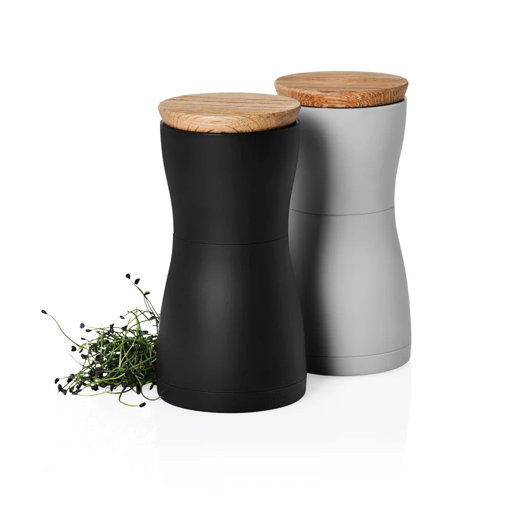 Hovedproduktbilde for Svart Twin Salt- og Pepperkvernsett