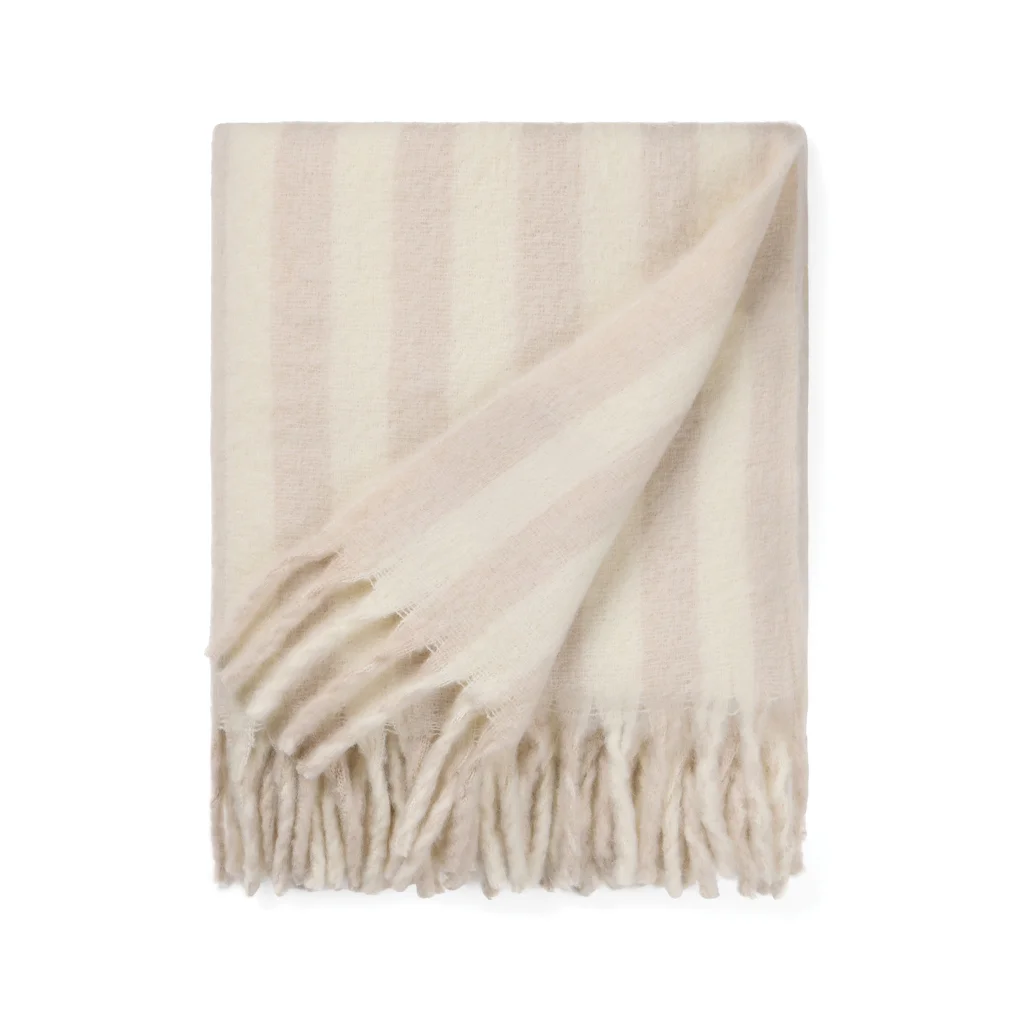 Hovedproduktbilde for Beige Vinga Lioro GRS Ullblanding Pledd
