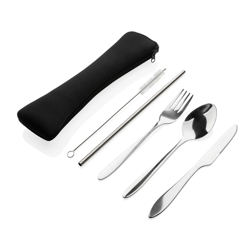 Hovedproduktbilde for Sølvfarget XD Collection 4 stk Gjenbrukbart Bestikksett i Rustfritt Stål