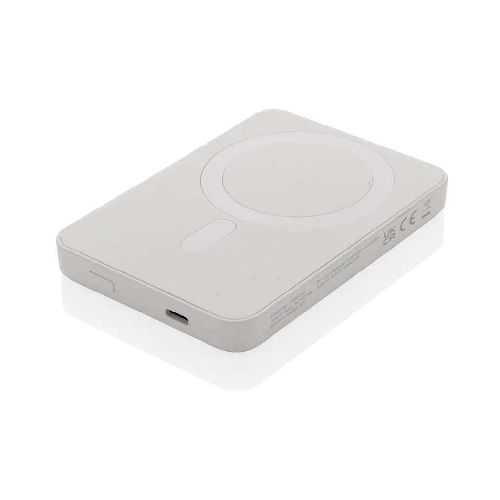 Hovedproduktbilde for Hvit XD Collection Magnetix 5000 mAh RCS Resirkulert Plast Magnetisk 5 W Trådløs Powerbank