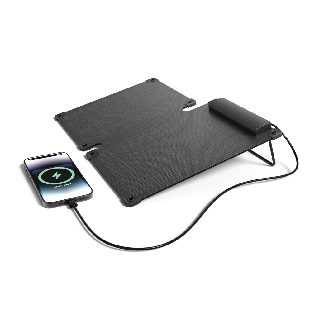 Hovedproduktbilde for Svart XD Collection Solarpulse Resirkulert Plast Bærbar Solcellepanel 10W