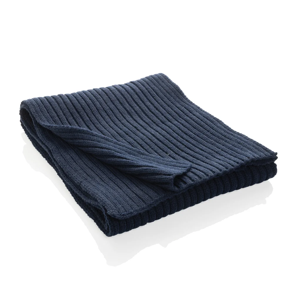 Hovedproduktbilde for Marinblå XD Collection Impact AWARE Polylana® 180x25cm Strikket Skjerf