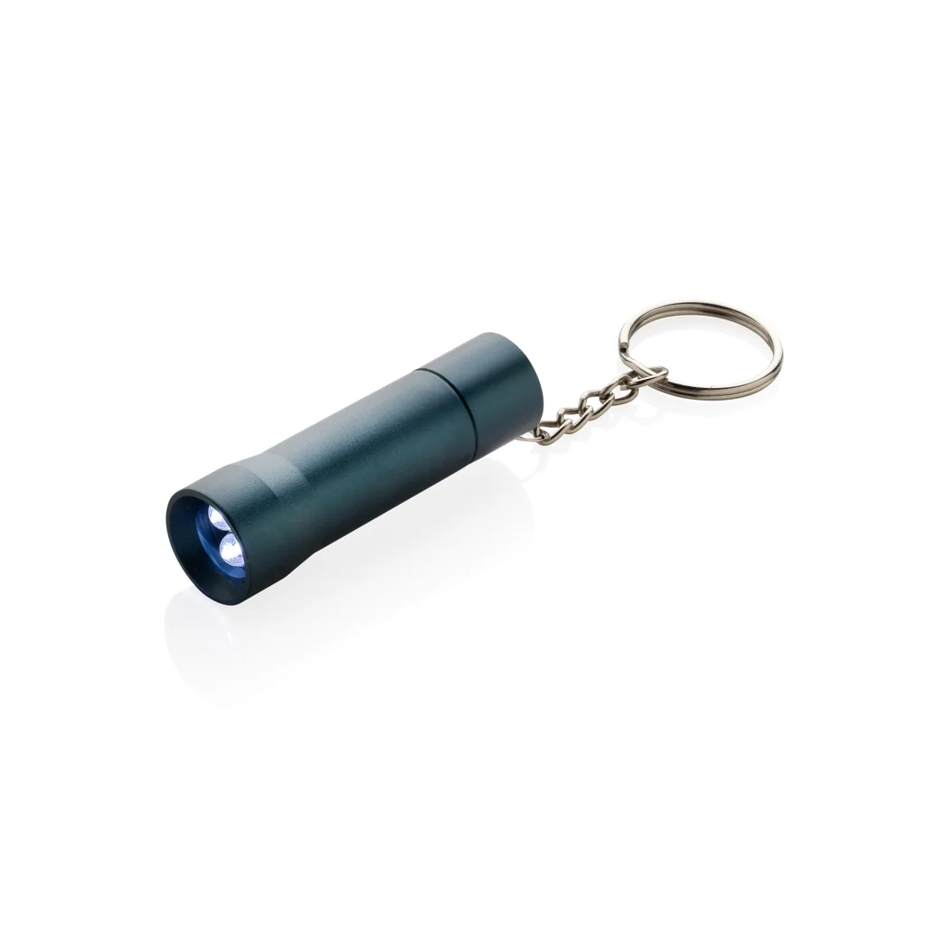 Hovedproduktbilde for Blå XD Collection Flash RCS Resirkulert Aluminium Nøkkelringlykt