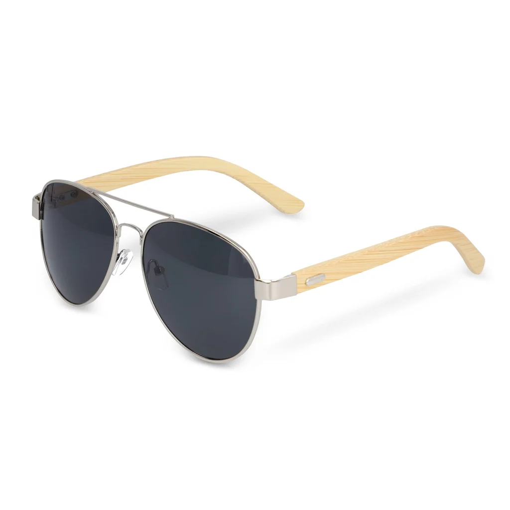 Hovedproduktbilde for Nature Aviator solbriller med bambusben