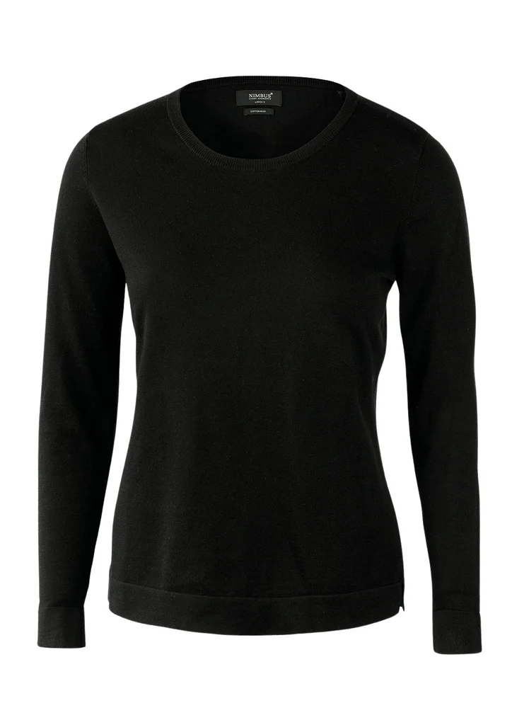 Hovedproduktbilde for Black Nimbus Brighton Bomull og Nylon O-Neck  Strikkegenser Dame