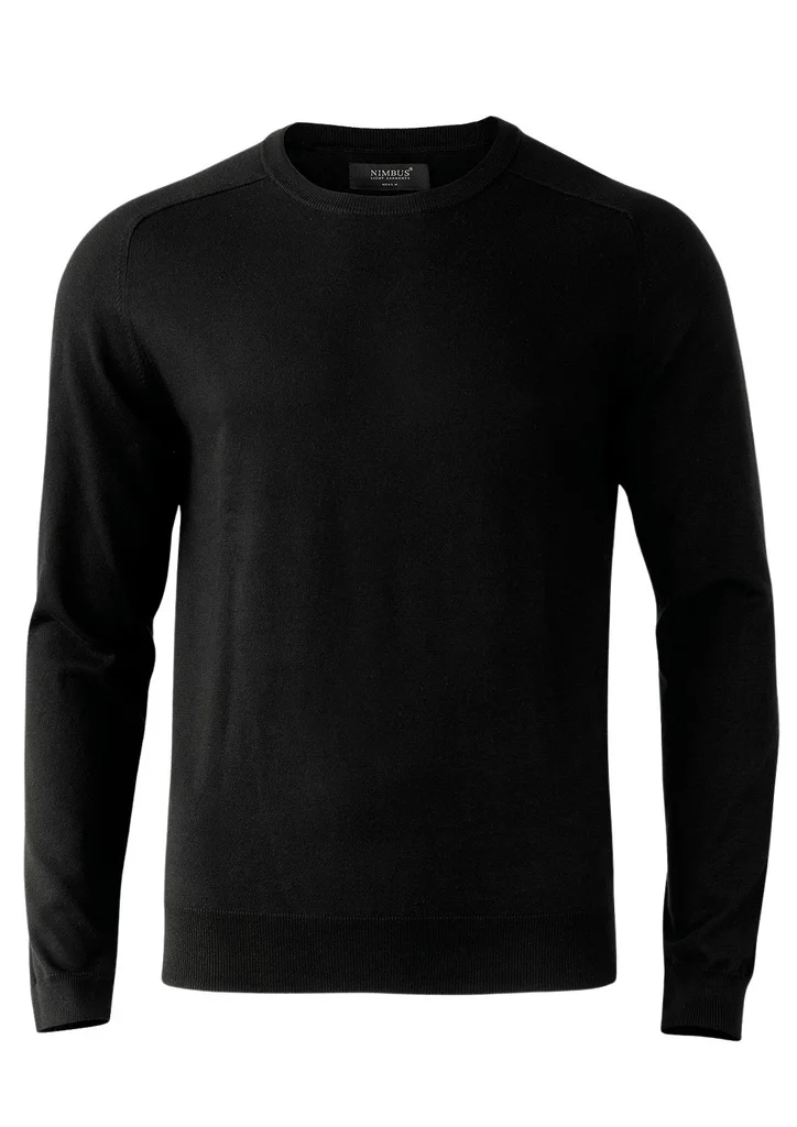 Hovedproduktbilde for Black Nimbus Brighton Bomull og Nylon O-Neck  Strikkegenser