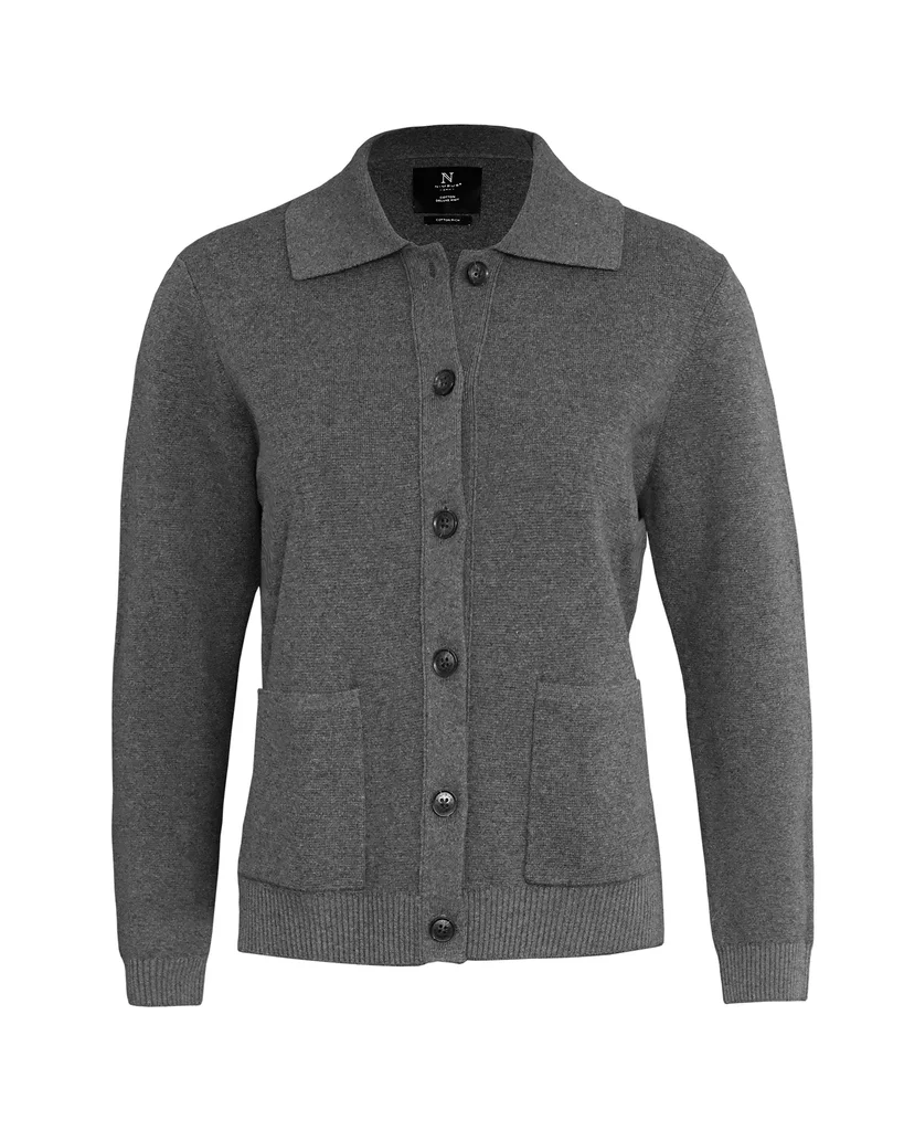Hovedproduktbilde for Dark Grey Melange Nimbus Wilton Women Strikket Cardigan