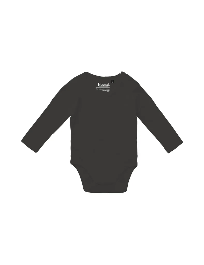 Hovedproduktbilde for Charcoal Neutral Babybody med Lange Ermer