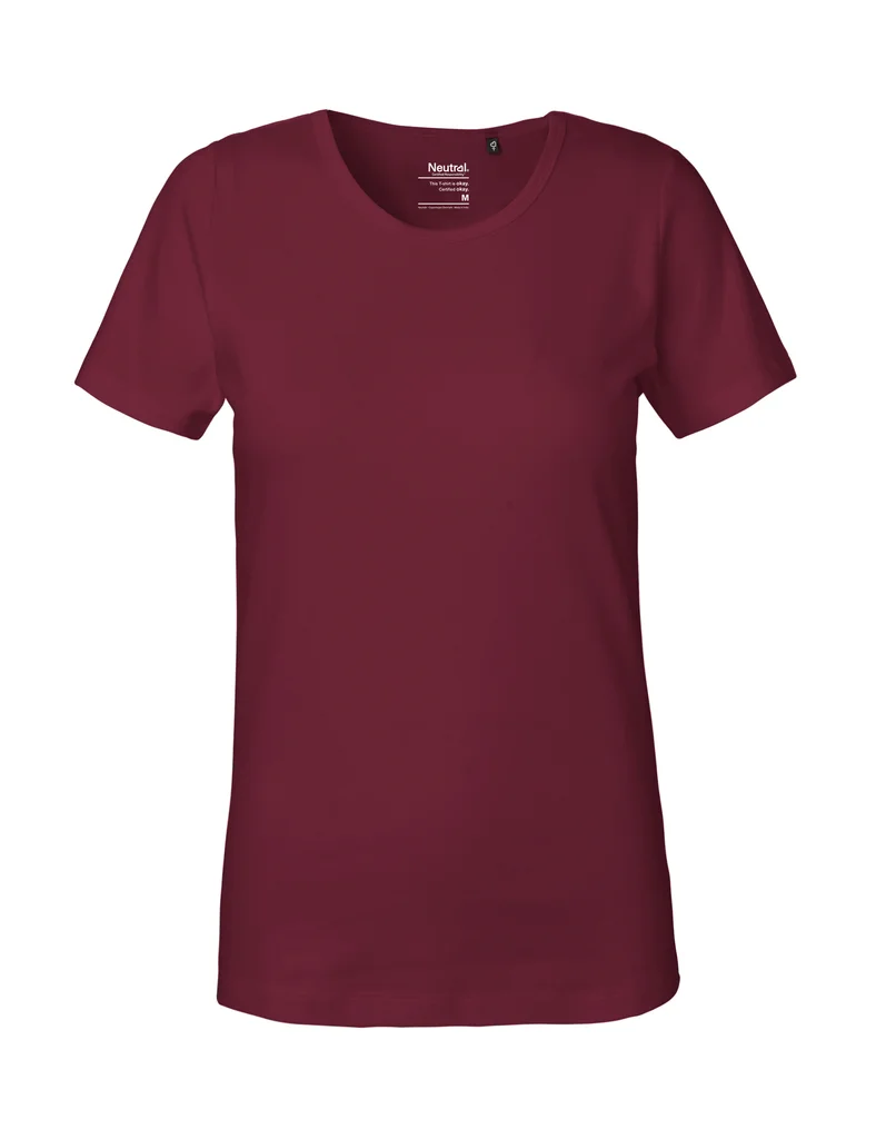 Hovedproduktbilde for Bordeaux Neutral Interlock T-skjorte Dame
