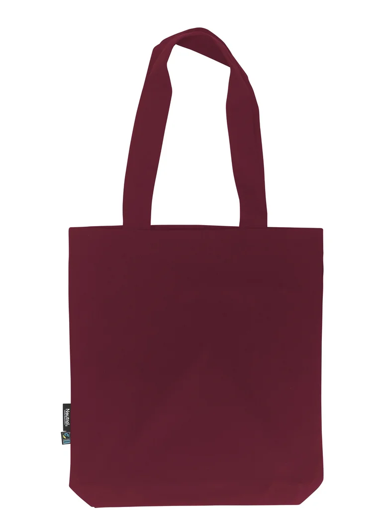 Hovedproduktbilde for Bordeaux Neutral Lange Håndtak Stort Twill Handlenett