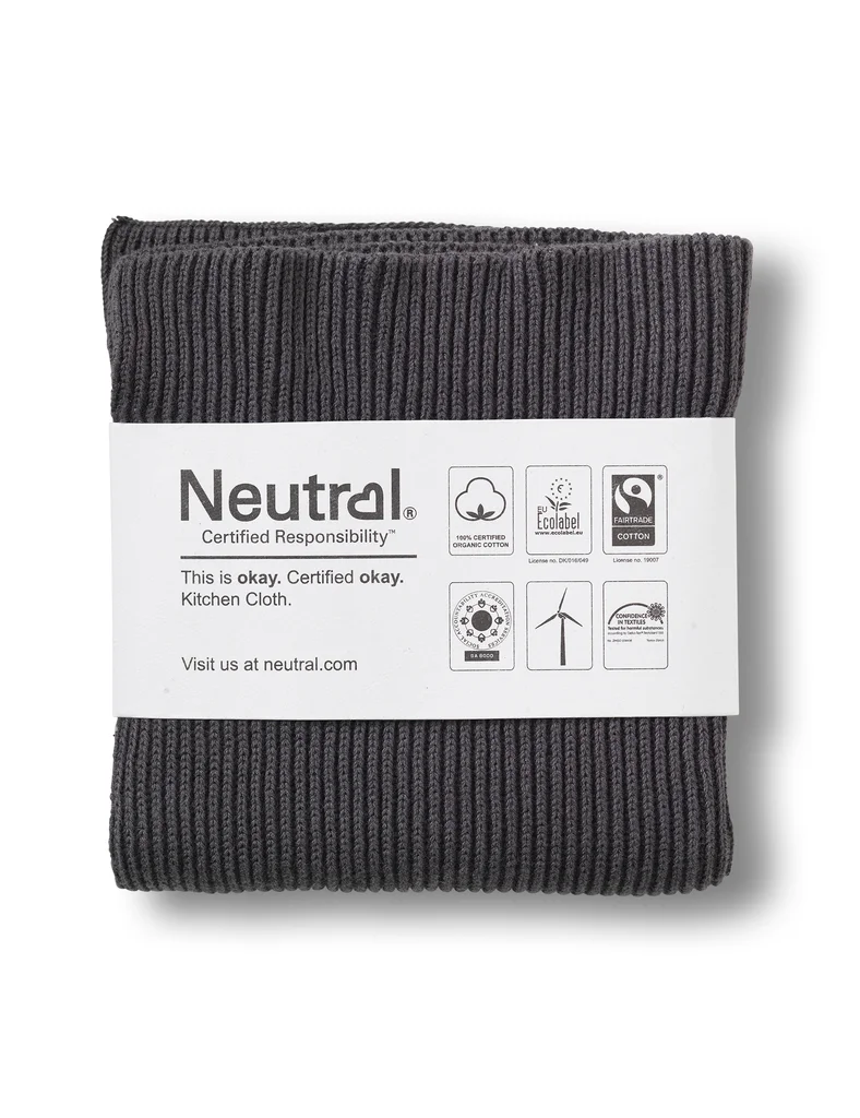 Hovedproduktbilde for Charcoal Neutral Vaskeklut (2-pakning)