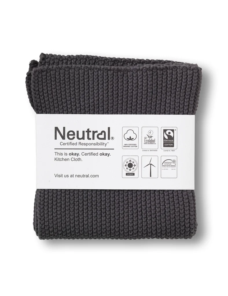 Hovedproduktbilde for Charcoal Neutral Vaskeklut (2-pakning)