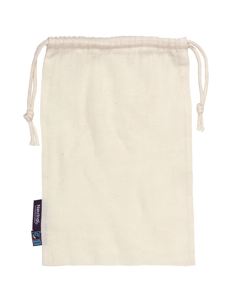 Hovedproduktbilde for Natur Neutral Bomullspose med Snor (5-pakning)