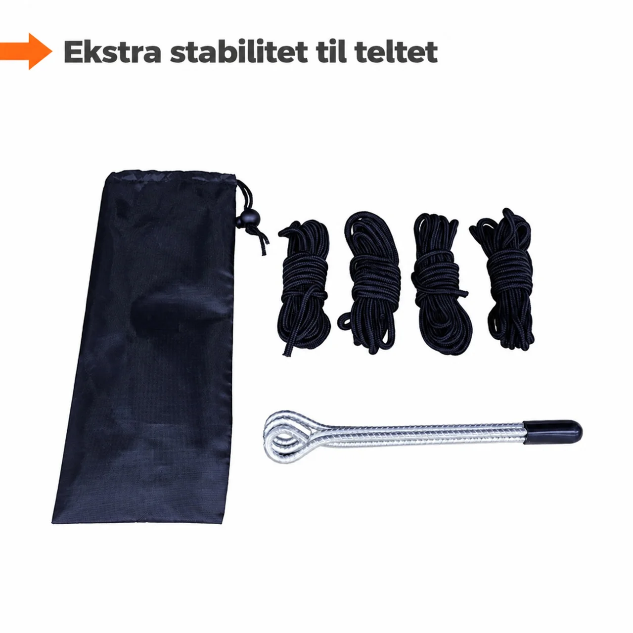 Hovedproduktbilde for 1-135-npl1078 Barduner med jordplugger til telt (sett)