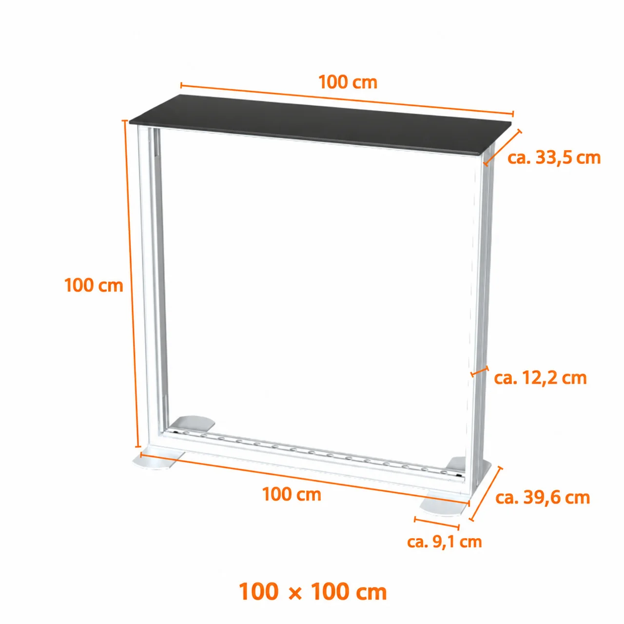 Hovedproduktbilde for 1-135-npl1093 Ramme til messebord lyskasse 100x100 cm
