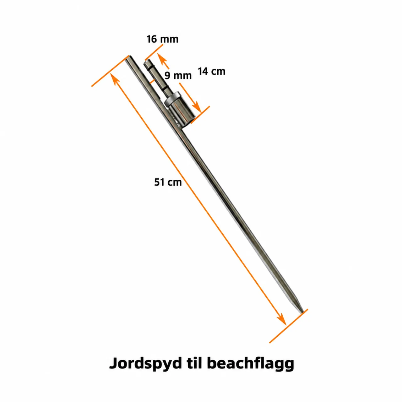 Hovedproduktbilde for 1-135-npl1098 Jordspyd til beachflagg