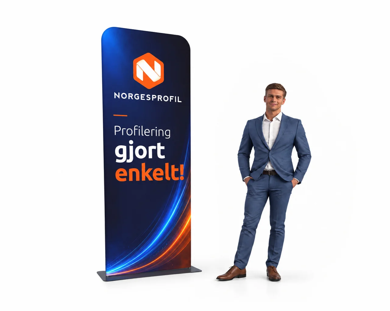 Hovedproduktbilde for 1-135-npl1132 Tekstilbanner med ramme 85 cm
