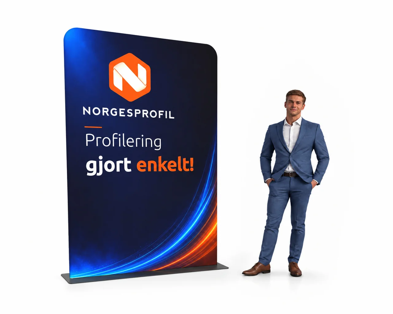 Hovedproduktbilde for 1-135-npl1134 Tekstilbanner med ramme 152 cm