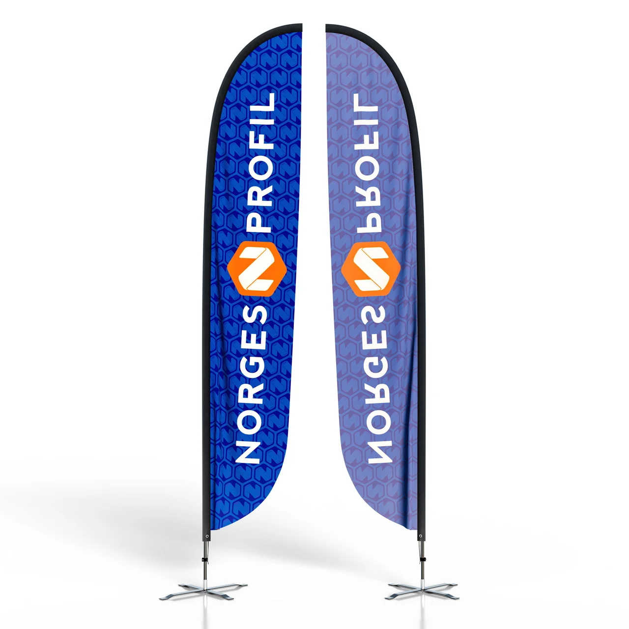 Hovedproduktbilde for Trykk på én side Beachflagg konveks X-Large