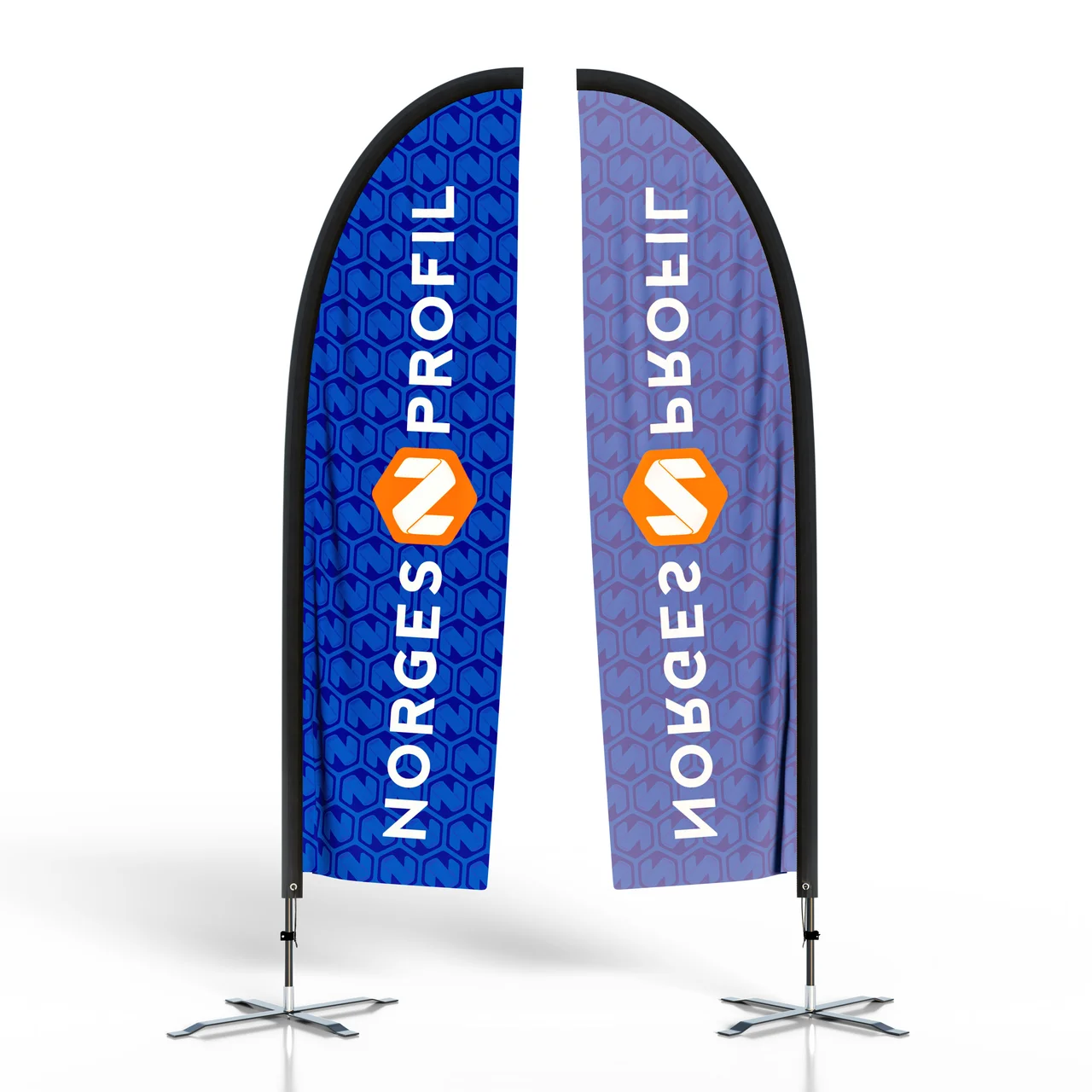 Hovedproduktbilde for Trykk på én side Beachflagg rett Medium