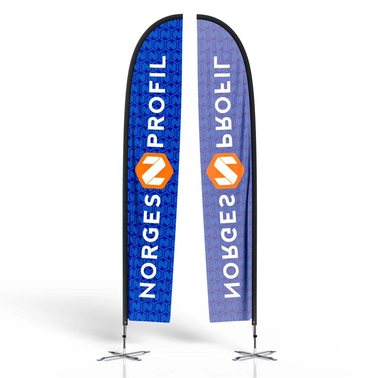 Hovedproduktbilde for Trykk på én side Beachflagg rett X-Large
