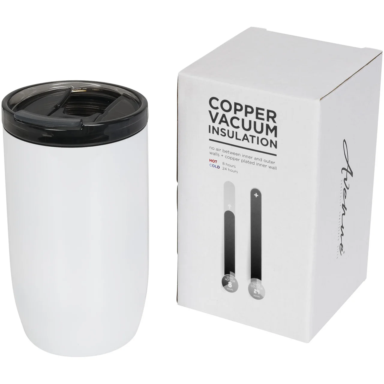 Hovedproduktbilde for Hvit Lagom 380 ml Kobber Termokopp