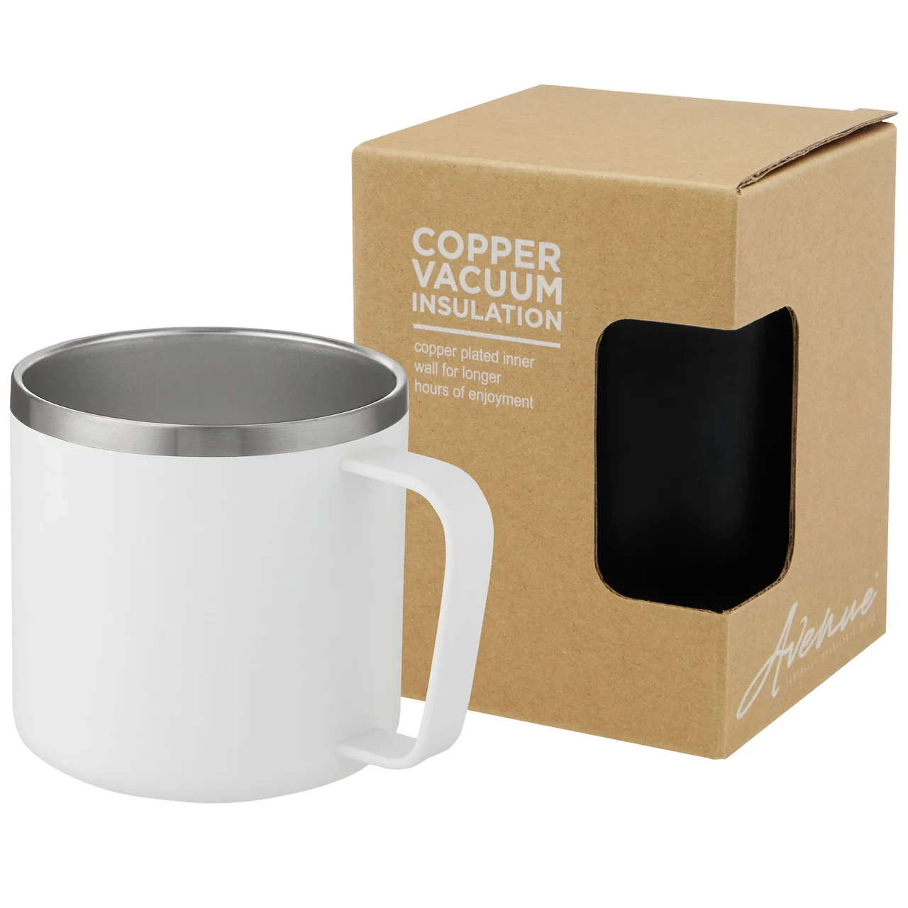 Hovedproduktbilde for Hvit Nordre 350 ml Kobber Termokopp