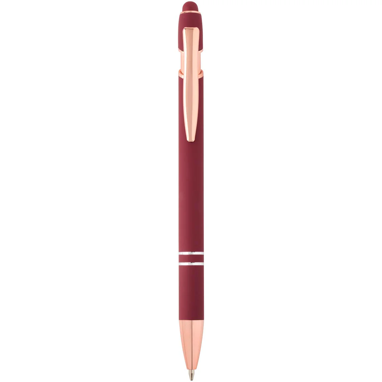 Hovedproduktbilde for Burgunder Nanna Resirkulert Aluminium Touch/Stylus Blått Blekk Kulepenn