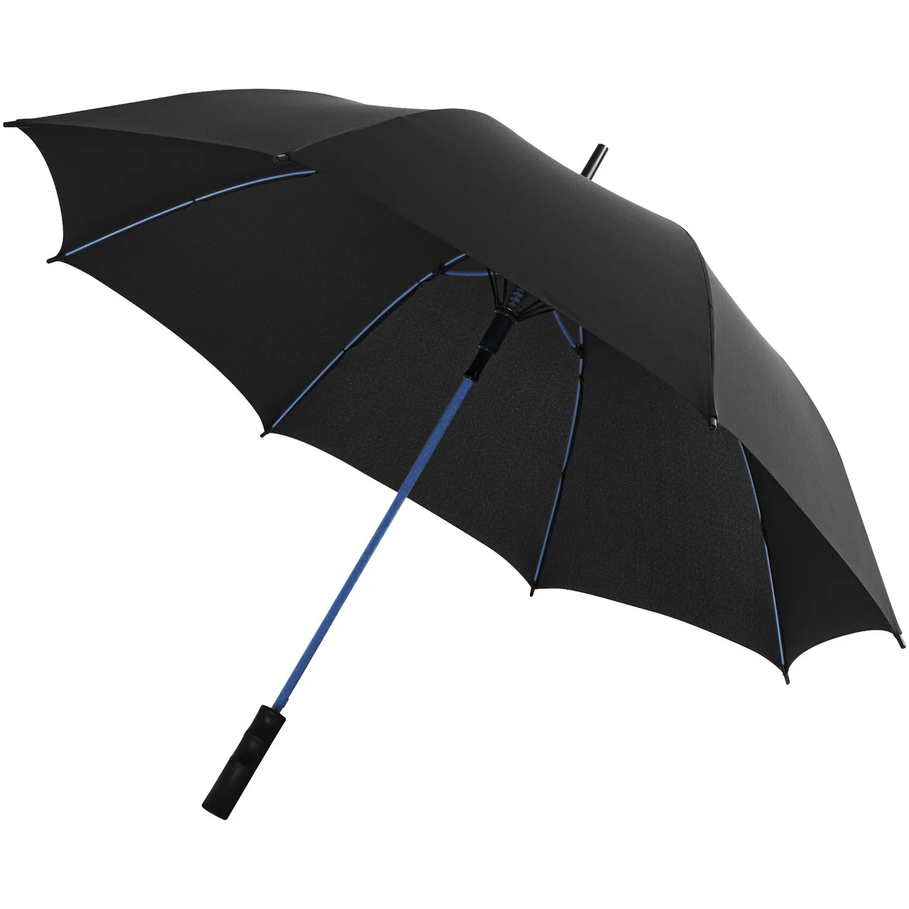 Hovedproduktbilde for Blå/Solid svart Stark 23" Automatisk Stormsikker Paraply