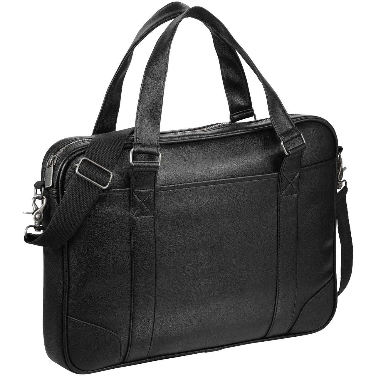 Hovedproduktbilde for Solid svart Oxford Vinyl 15,6" Vinyl PC-veske