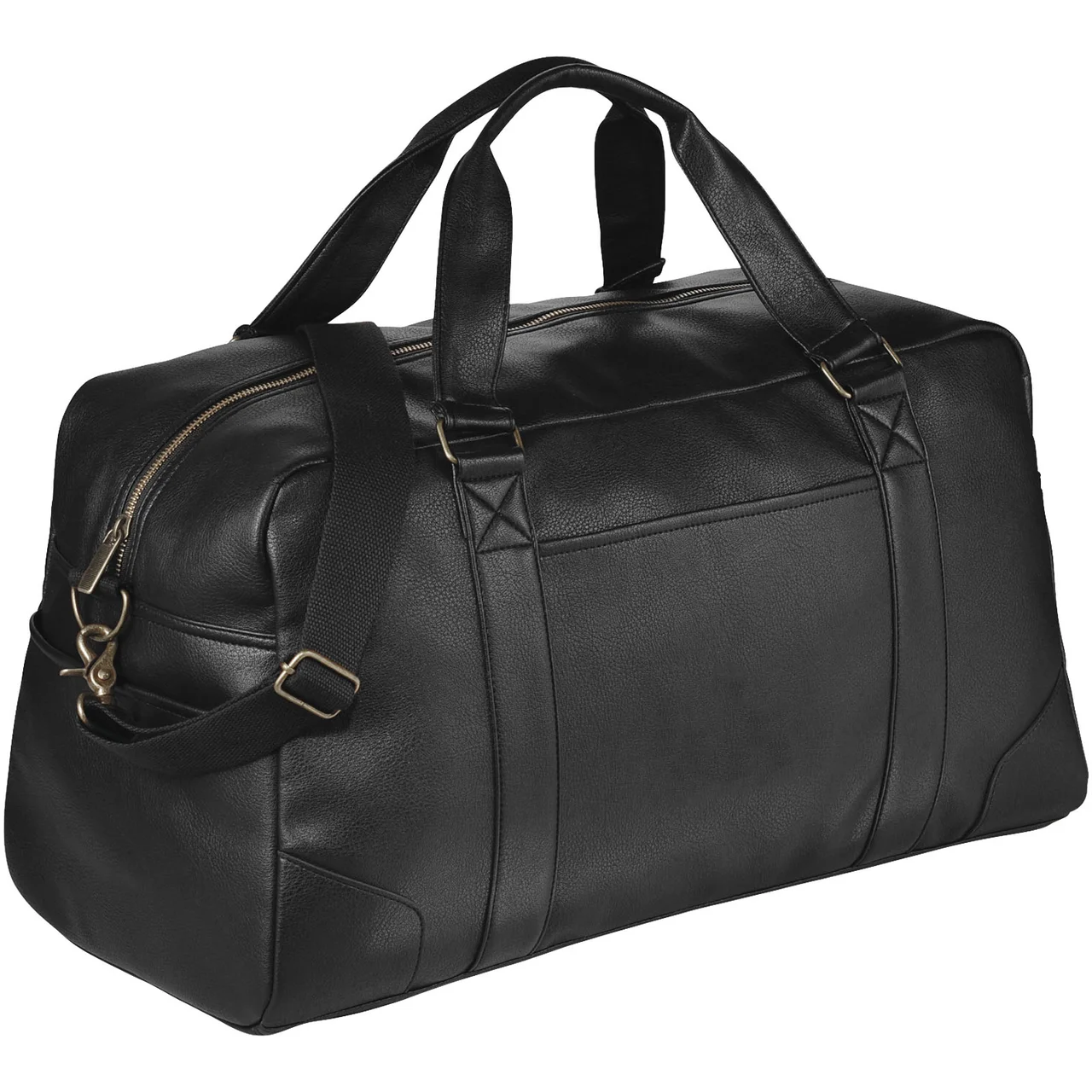 Hovedproduktbilde for Solid svart Oxford Weekend Vinyl 25L Weekendbag