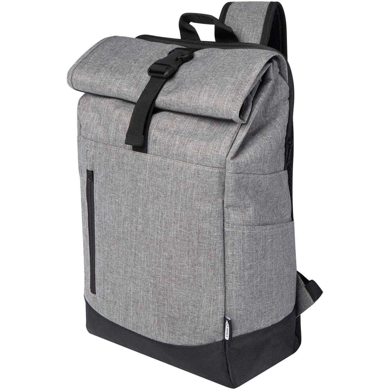 Hovedproduktbilde for Lynggrå/Solid svart Hoss GRS Sertifisert Polyester 15.6” Rulletopp Ryggsekk