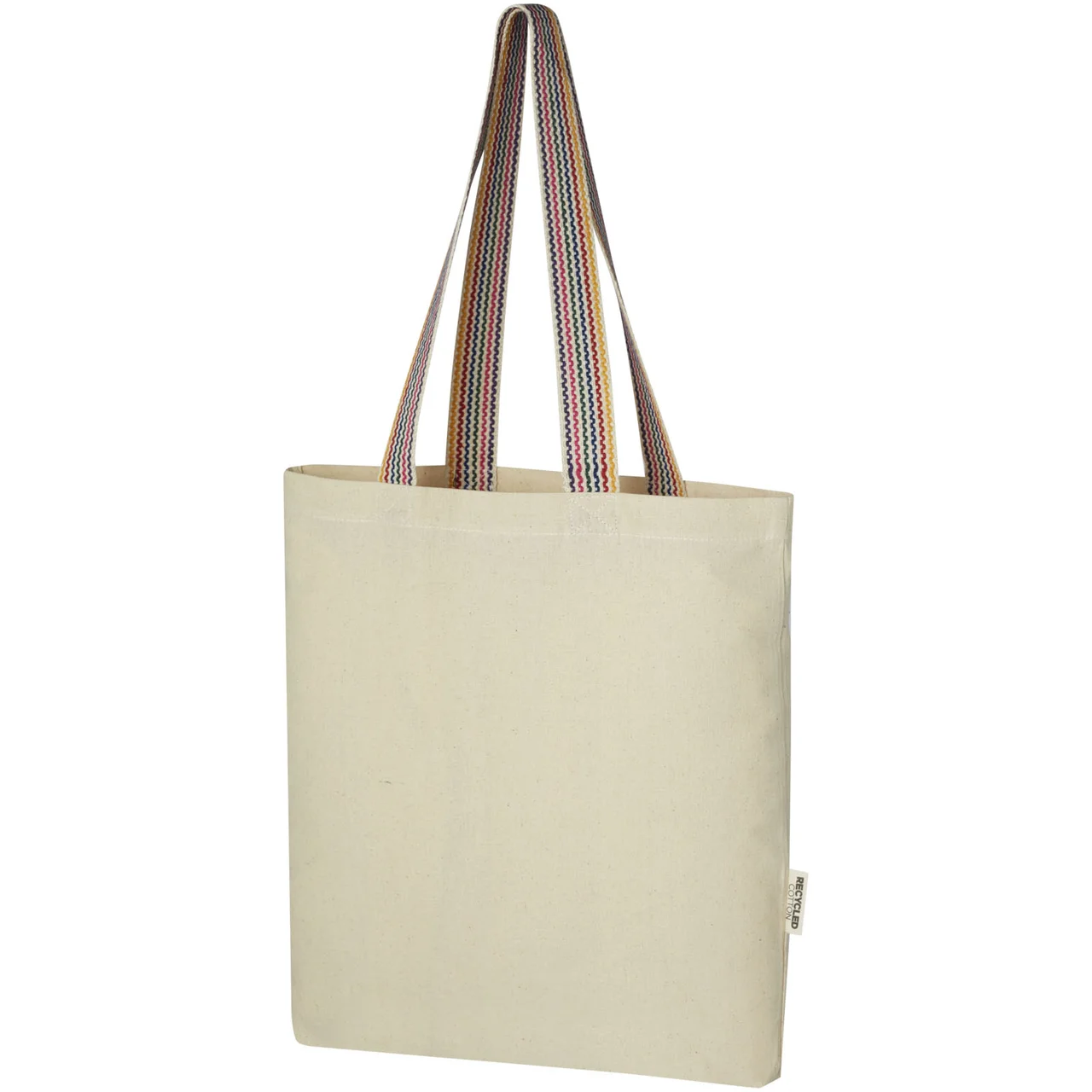 Hovedproduktbilde for Naturhvit Rainbow 180 g/m2 Resirkulert Bomull og Polyester 5L Handlenett