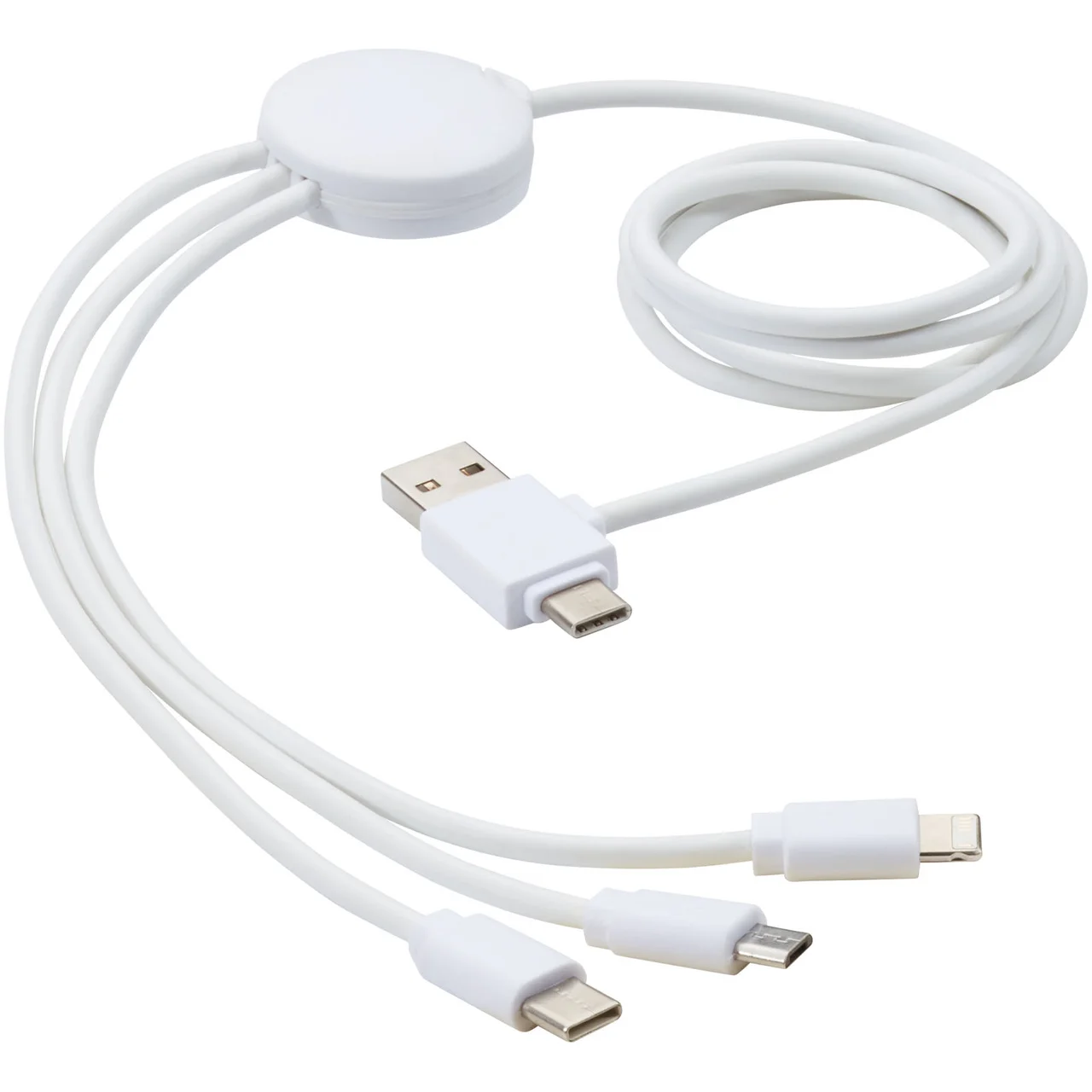 Hovedproduktbilde for Hvit Pure 5-i-1 Antibakteriell Ladekabel