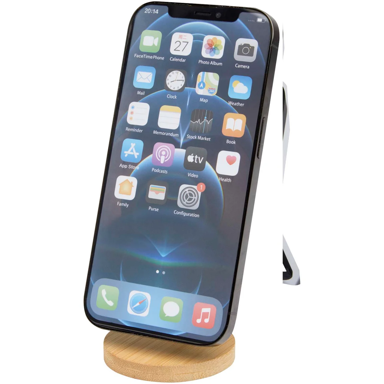Hovedproduktbilde for Hvit Alcor Resirkulert Plast Sammenleggbar Magnetisk Telefonholder