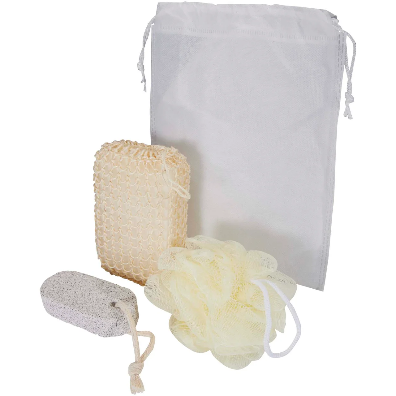 Hovedproduktbilde for Naturhvit Harmony 3-delt Badetilbehørsett