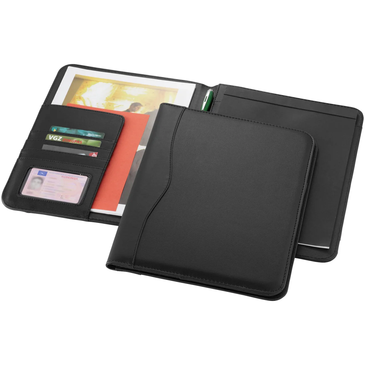 Hovedproduktbilde for Solid svart Ebony A4 Dokumentmappe