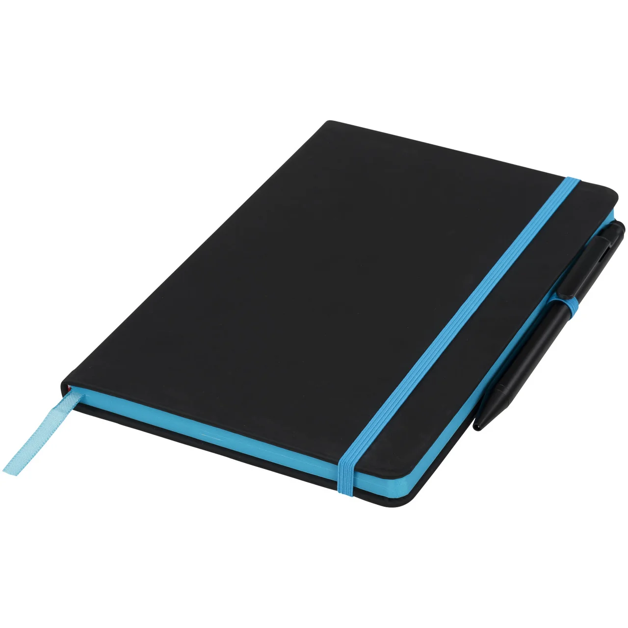 Hovedproduktbilde for Solid svart/Blå Noir Edge Medium Notatbok