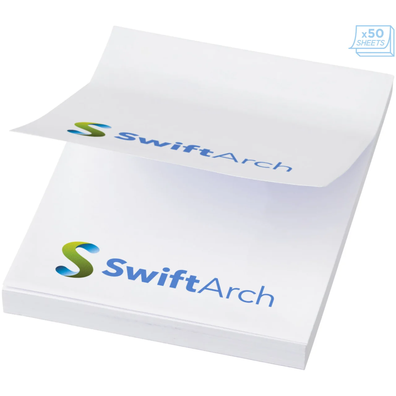 Hovedproduktbilde for Hvit Sticky-Mate® Klistrelapper 50 x 75 mm