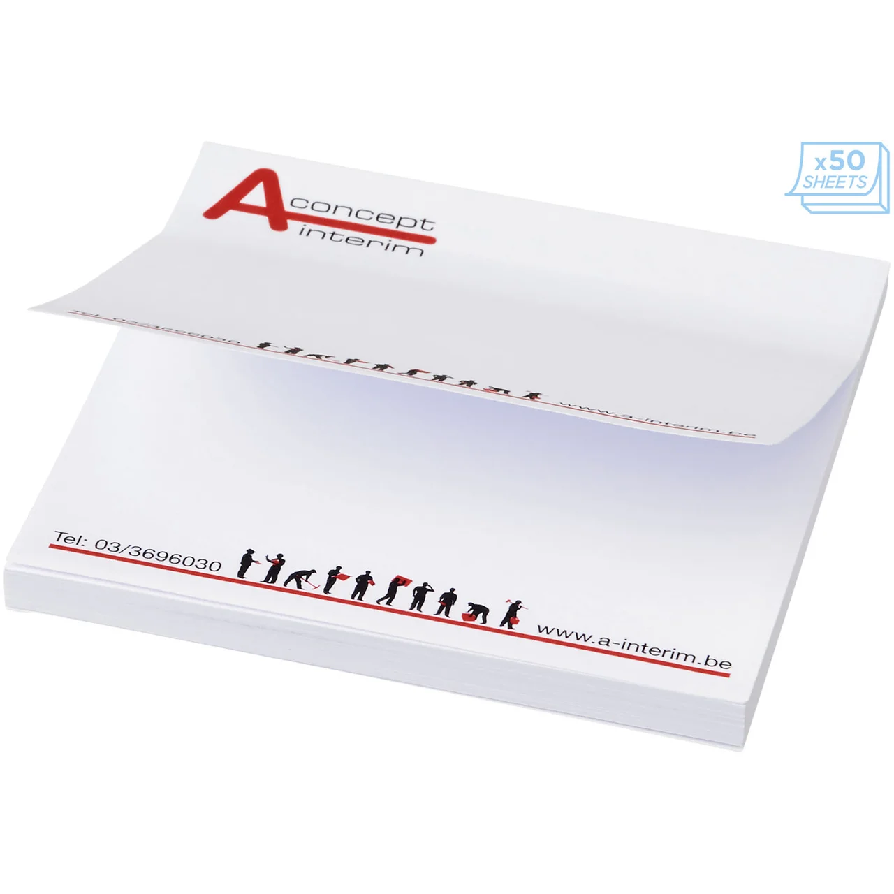 Hovedproduktbilde for Hvit Sticky-Mate® Klistrelapper 75 x 75 mm