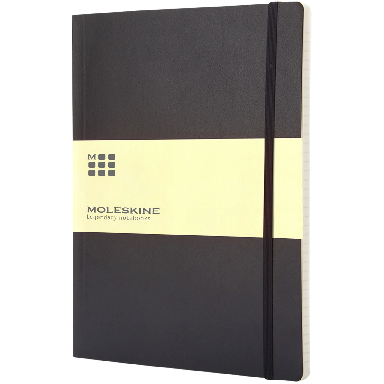 Hovedproduktbilde for Solid svart Moleskine Classic XL Linjert Notatbok med Mykt Omslag