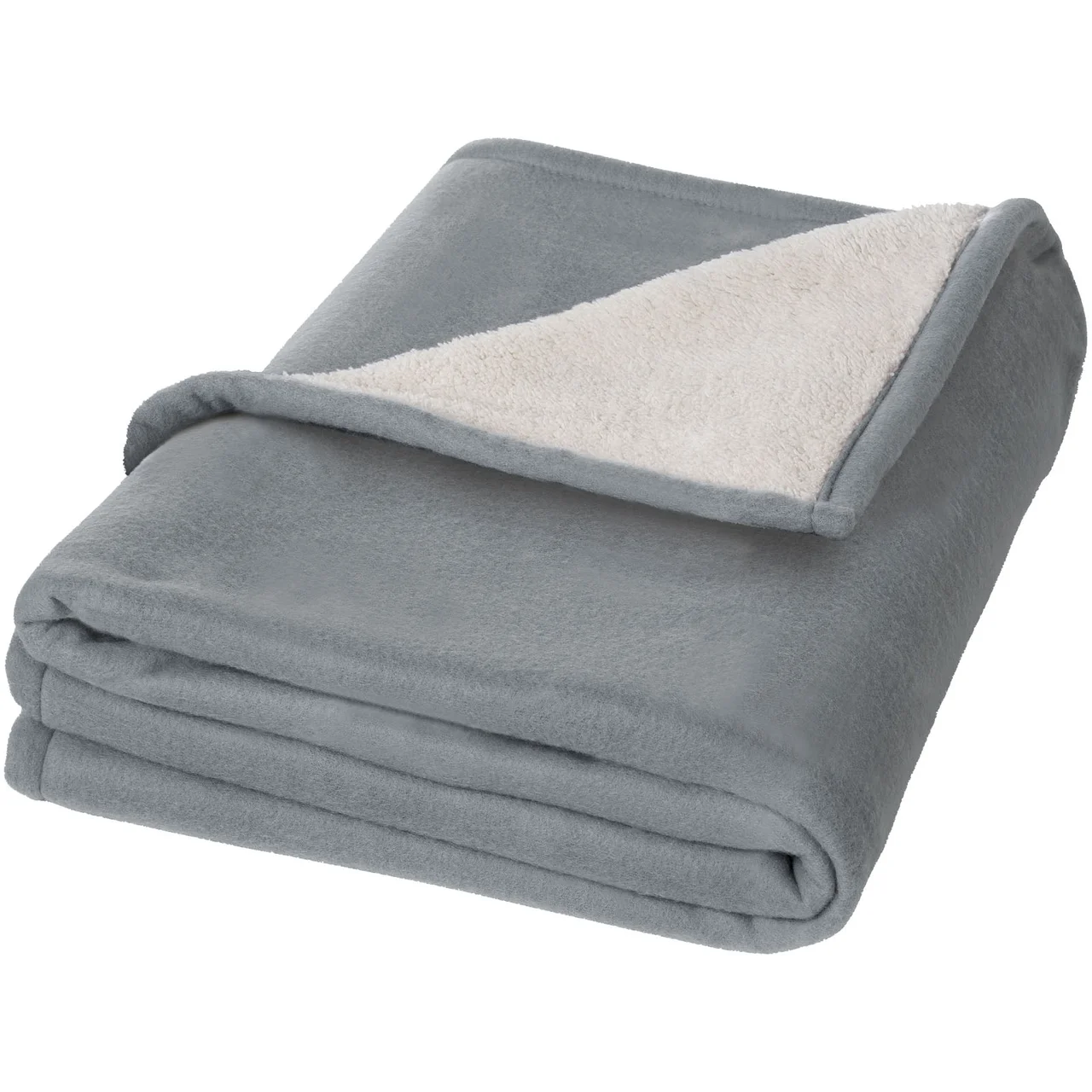 Hovedproduktbilde for Grå/Offwhite Seasons Springwood Fleece og Sherpa Pledd