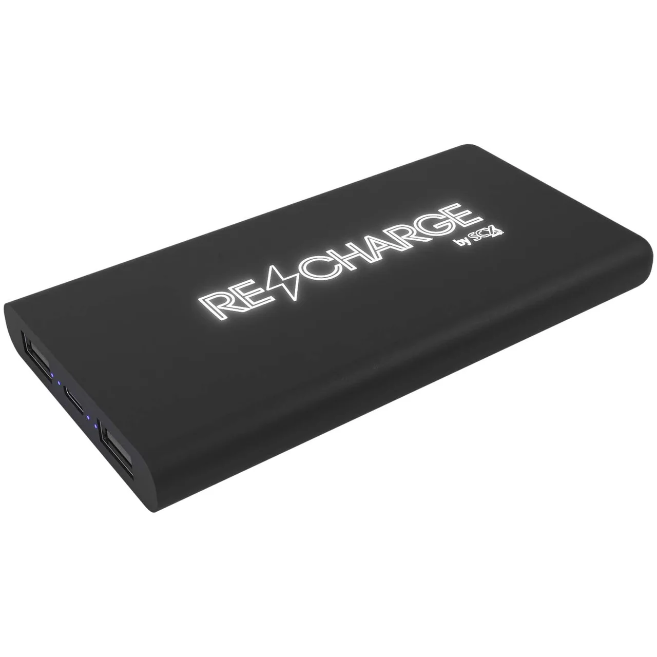Hovedproduktbilde for Solid svart SCX.design P40 10.000 mAh Opplyst Trådløs Powerbank