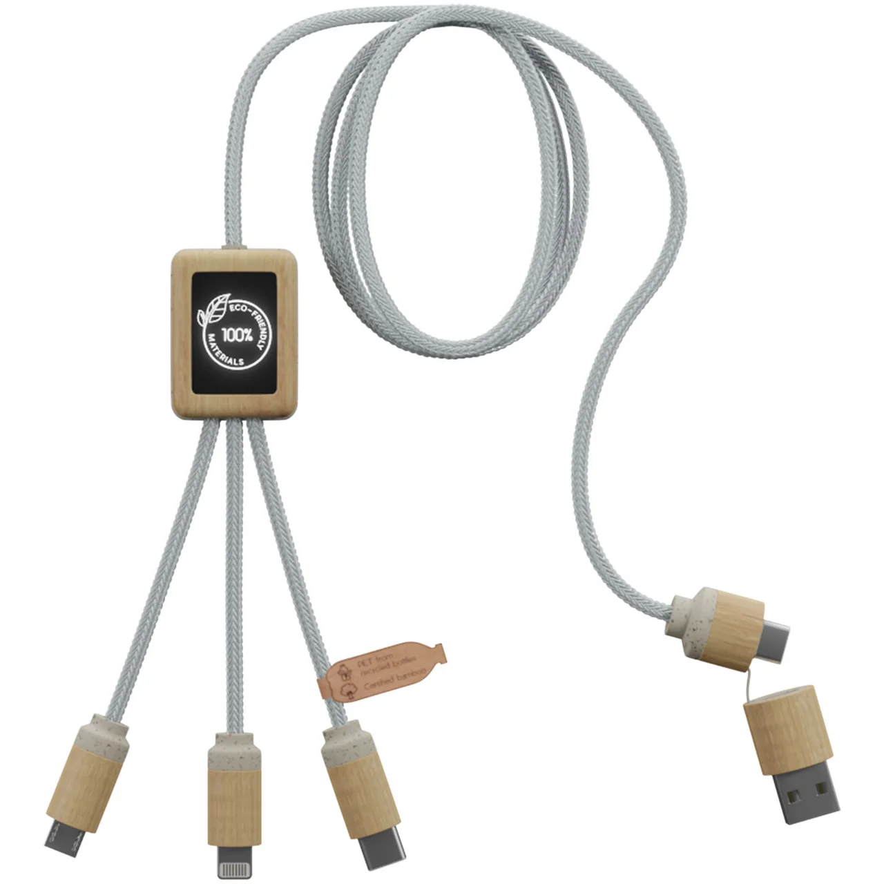 Hovedproduktbilde for Lys brun SCX.design C49 5-i-1 Ladekabel