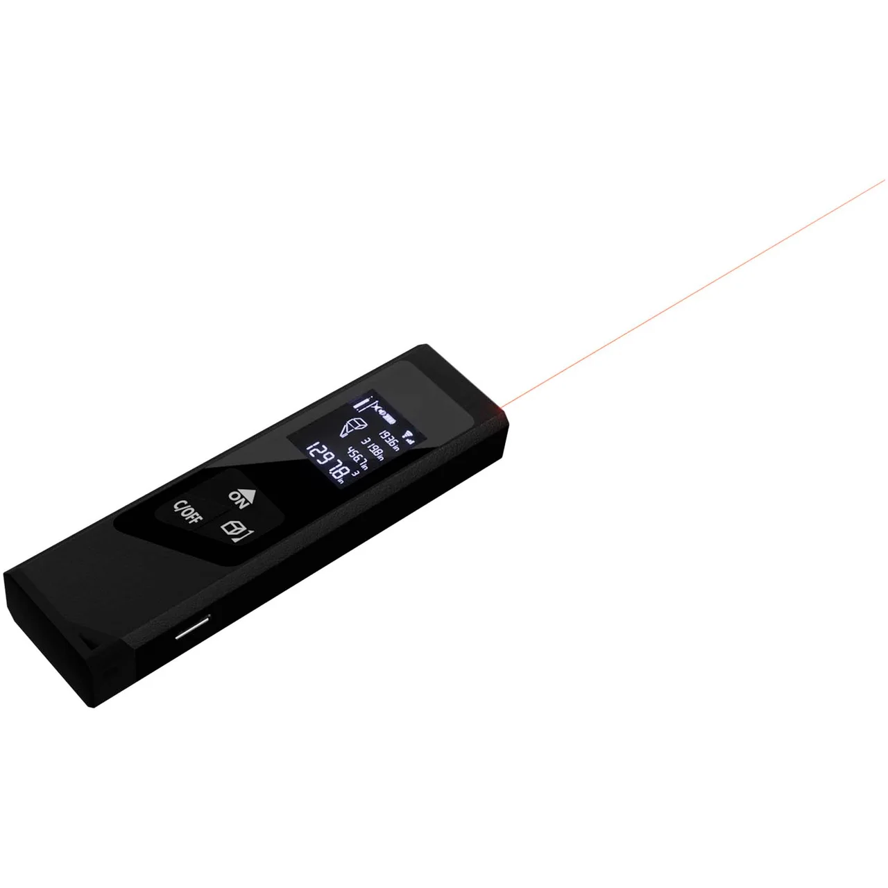 Hovedproduktbilde for Solid svart SCX.design T05-Mini Laser Telemeter Målebånd