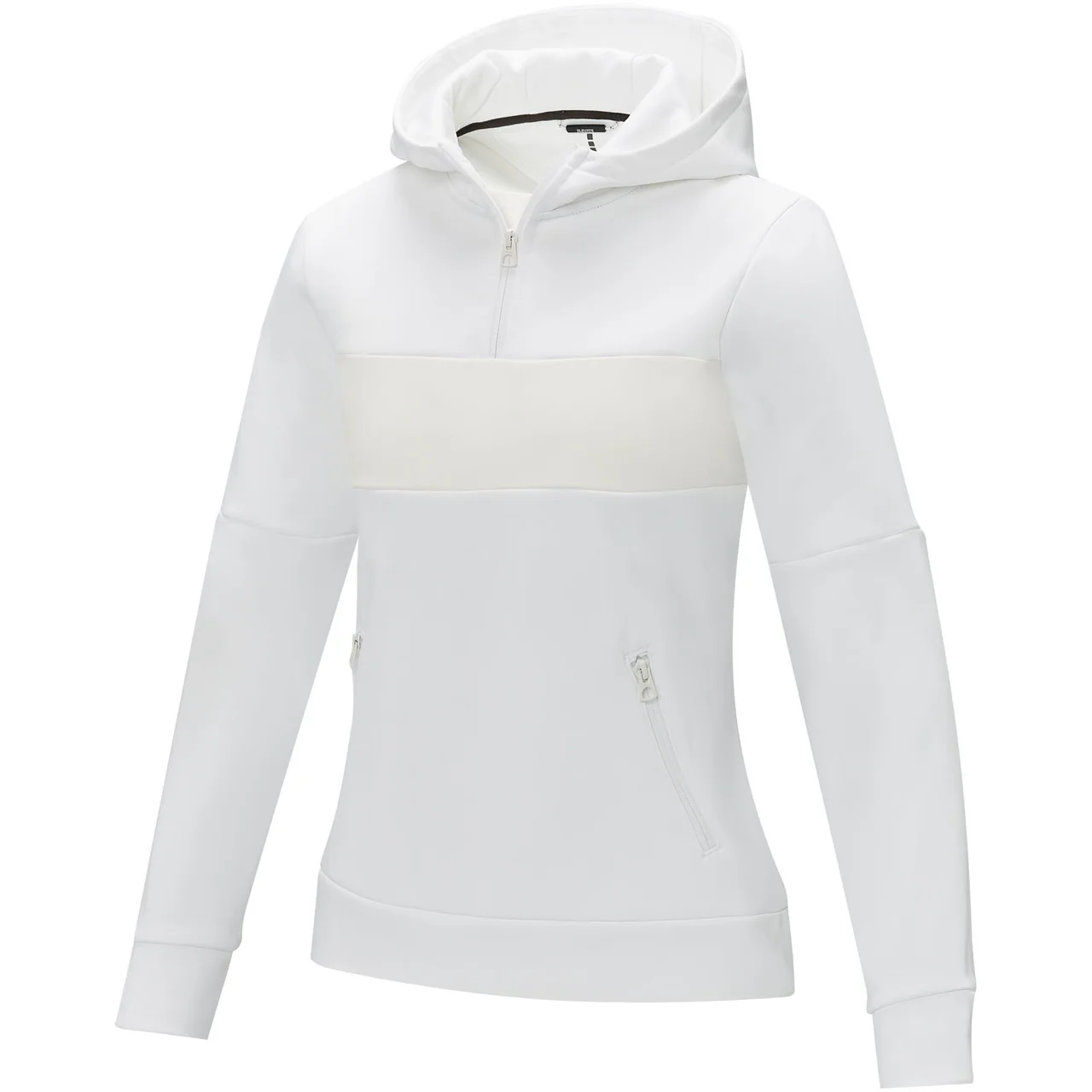 Hovedproduktbilde for Hvit Elevate Sayan Hettegenser med Half-Zip Dame