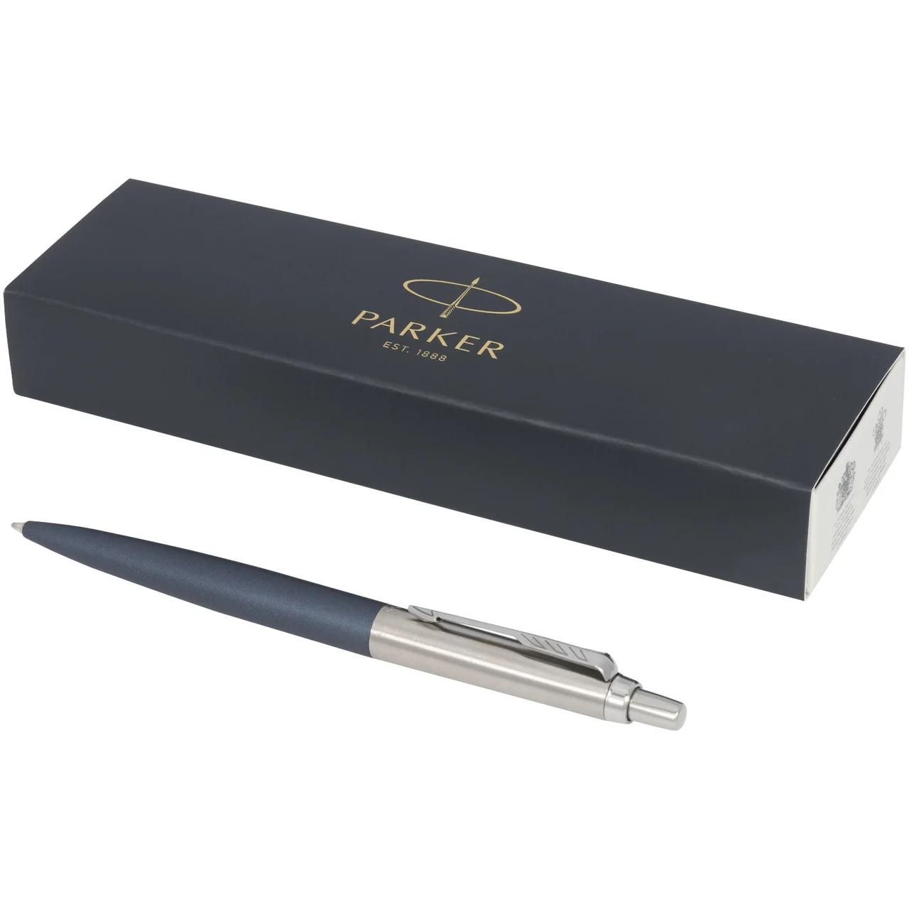 Hovedproduktbilde for Blå Parker Jotter XL Matt og Krom Blått Blekk Kulepenn